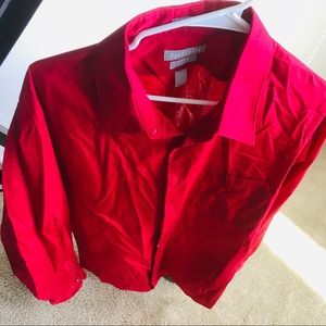 Van Heusen Fitted Button Down Shirt 17 1/2 36/37